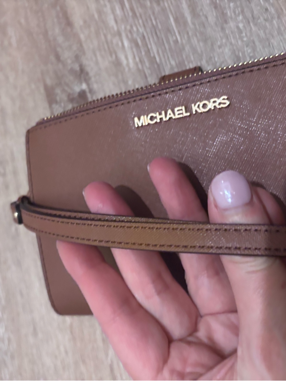 Michael Kors Brown Saffiano Wristlet / Wallet / Clutch - Picture 13 of 13